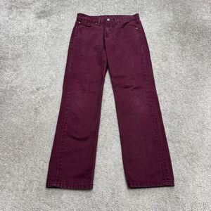 Levi's 511 Straight Leg Denim Jeans Womens 28x30 Maroon Red Cotton Mid Rise